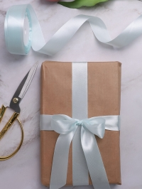 Лента атласная 25мм х 25 ярд  JD небесный