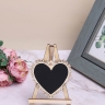 Грифельная табличка на подставке 10x8см Мольберт сердце с ажуром