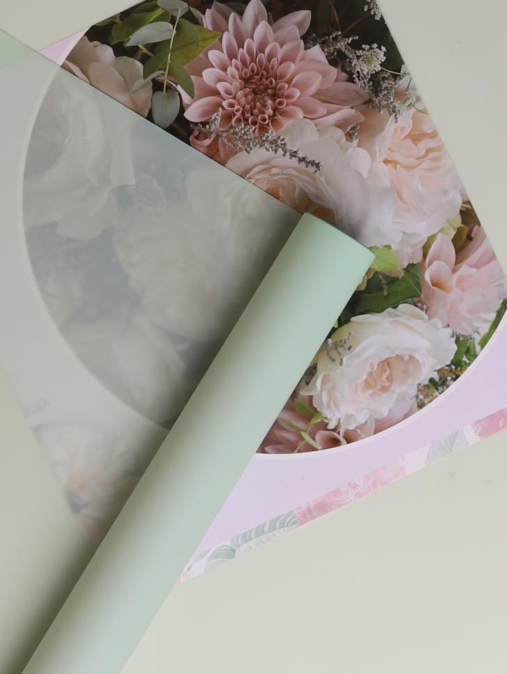 Пленка матовая 40мкм 58см х 10м Воздух морская волна