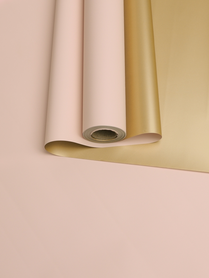 Пленка матовая 65мкм 58см х 10м Золото розовый