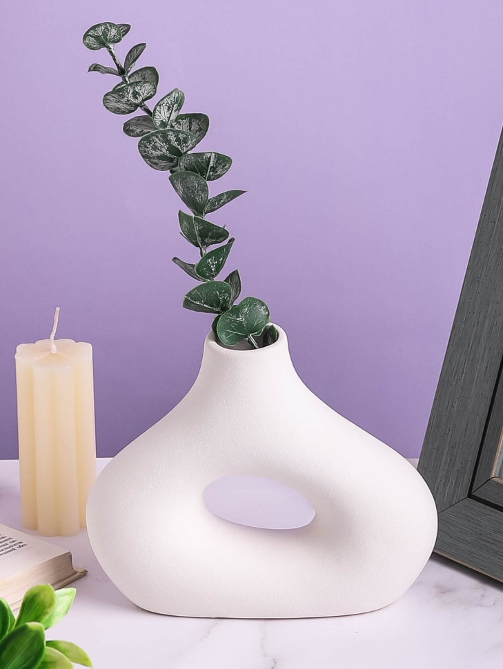 Ваза керамика 18,5х5,5х14,5см TS203 белый Ваза керамика 18,5х5,5х14,5см TS203 белый