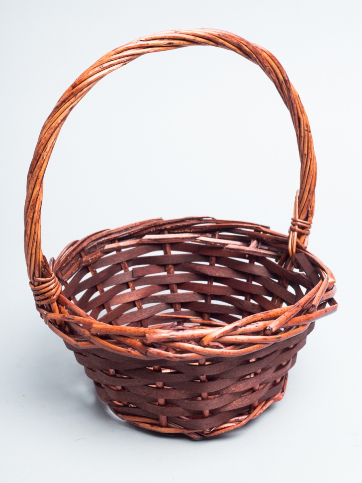 Корзина плетеная (ива) 18х18х22см S-28-5 коричневый темный