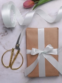 Лента атласная 25мм х 25 ярд  JD жемчужный