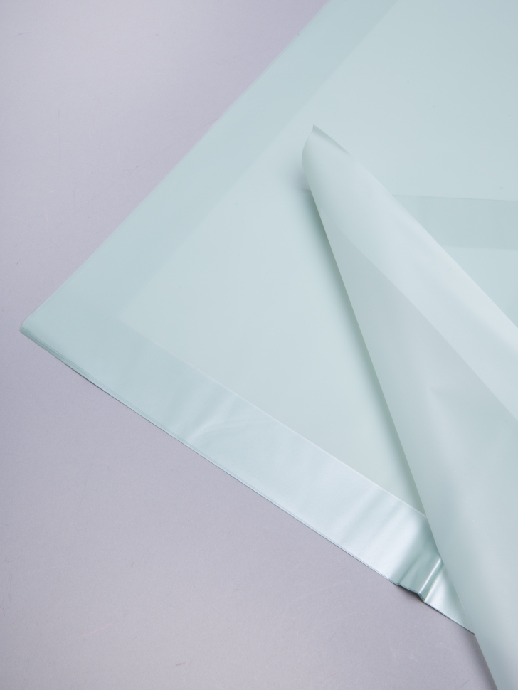 Пленка матовая 58смх58см 10 листов 50мкм РЦ кант 13 мятный Пленка матовая 58смх58см 10 листов 50мкм РЦ кант 13 мятный