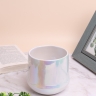 Кашпо керамика 12х14х12,5см перламутр белый