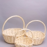 Корзина плетеная (ива) 3шт D35х35см W19041509