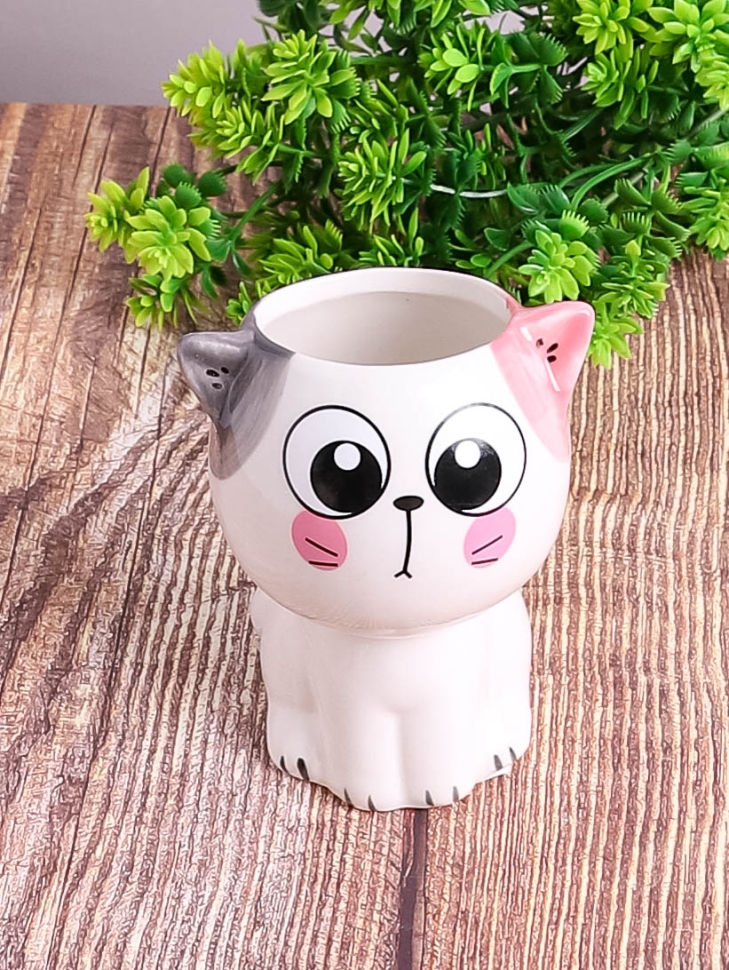 Кашпо керамика 10х8см H030 Кошка 5