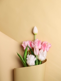 Пленка матовая 50мкм 58см х 10м Флора пшеничный