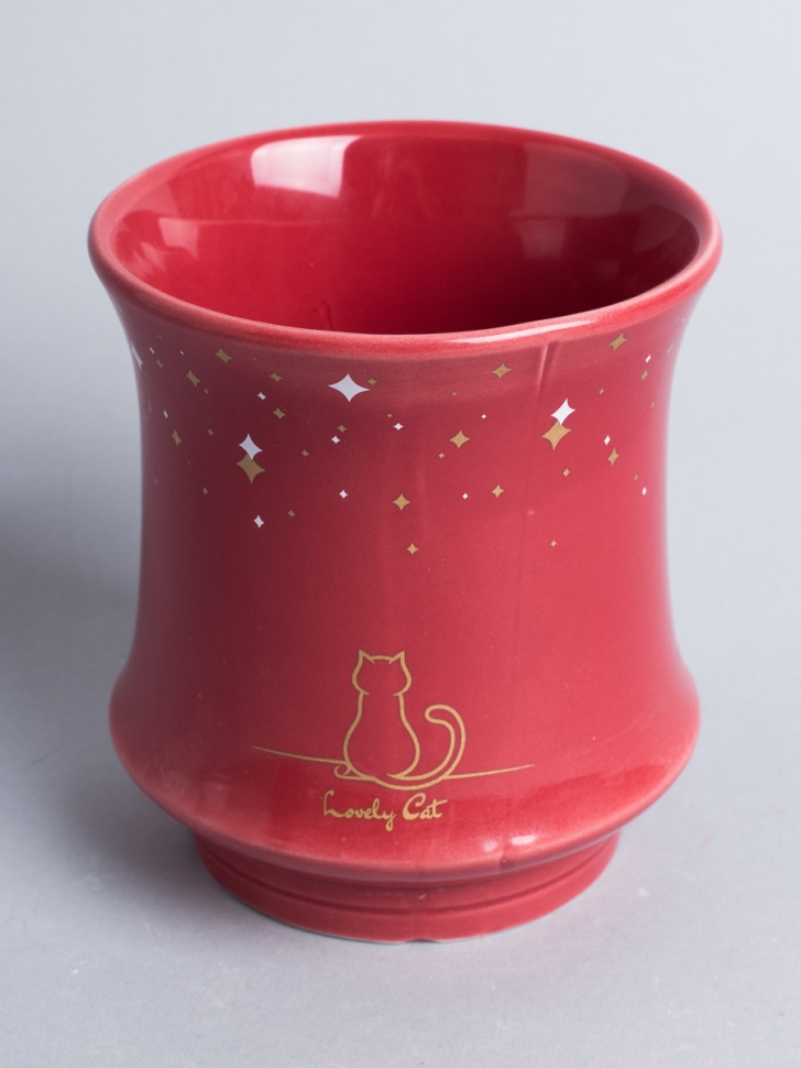 Кашпо керамика 9,5х9,5х10,5см WZJZ0206-3 вишневый УЦЕНКА Кашпо керамика 9,5х9,5х10,5см WZJZ0206-3 вишневый УЦЕНКА