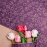 Бумага крафт 70г/м2, 70см x 10м, Звездный микс, фиолет Бумага крафт 70г/м2, 70см x 10м, Звездный микс, фиолет