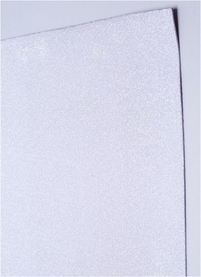 Фоамиран глиттерный 60х70см 2мм 1лист серебро 301
