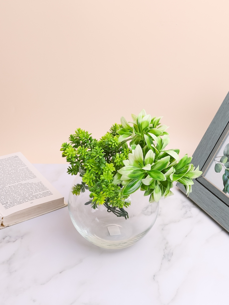 Ваза стекло Шаровая №2070 5л, D22,7x19,2см