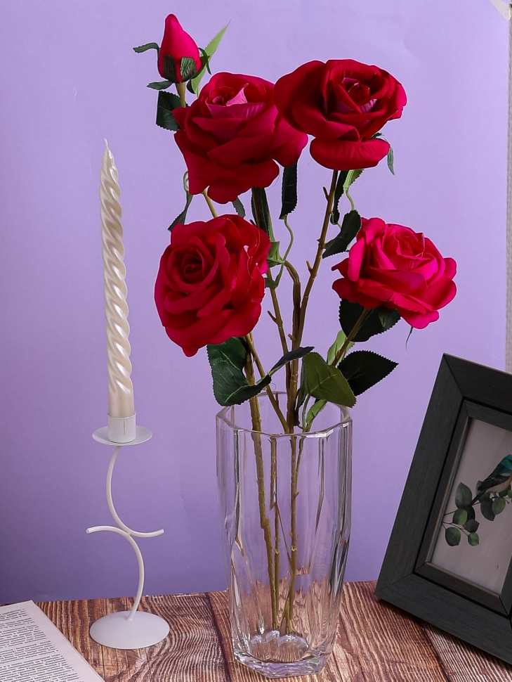 Ваза стекло Трубка H23 D12см К рельефная