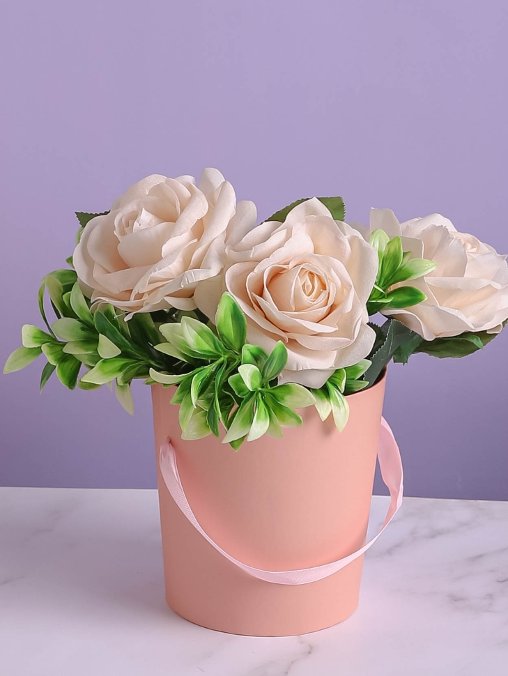 Коробка для цветов 14x15см 9160 К LH22527-1-4 розовый Коробка для цветов 14x15см 9160 К LH22527-1-4 розовый