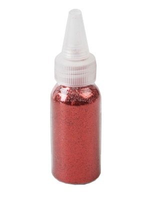 Блестки 20г К с дозатором красные