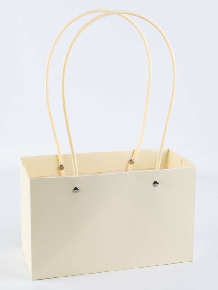 Сумочка для цветов 22х13,5х10,5см кремовый