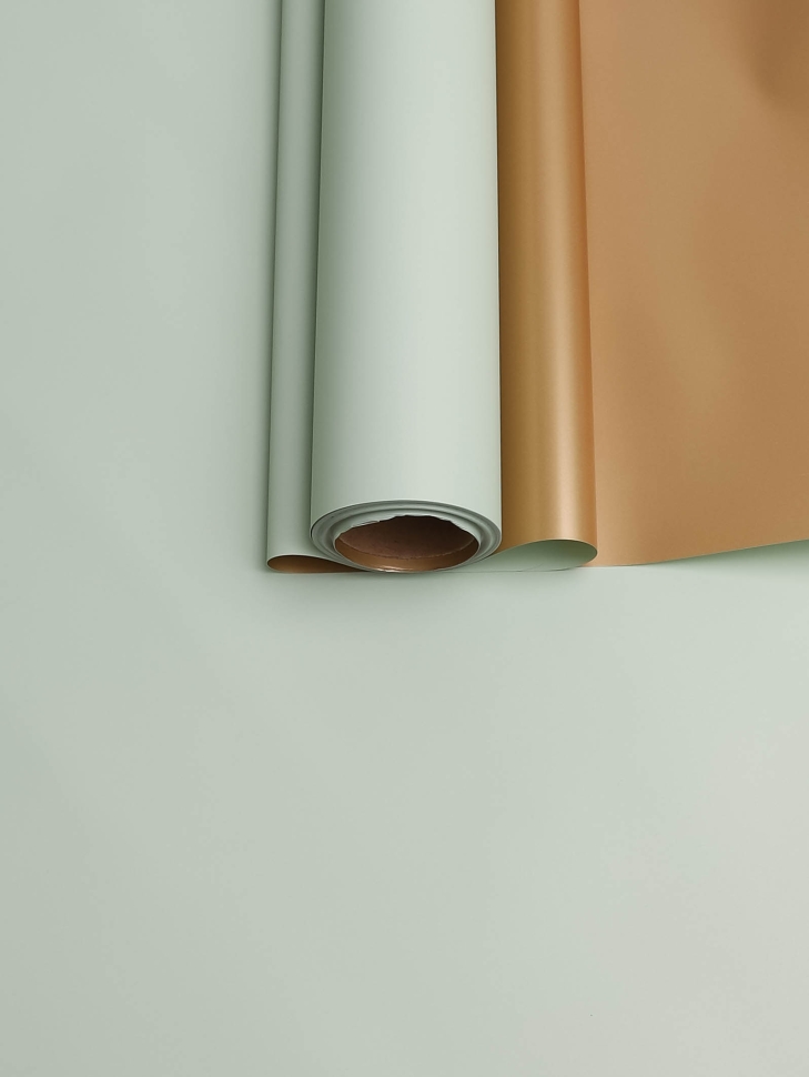 Пленка матовая 65мкм 58см х 10м Золото мятный