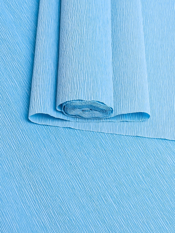 Бумага гофрированная простая, 180гр 556 небесная