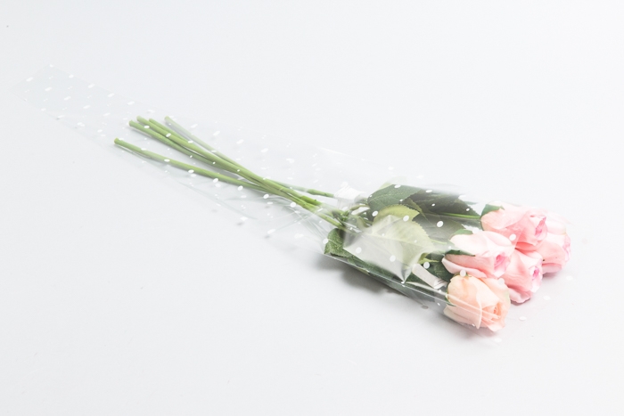 Пакет цветочный Конус 21/80 на 1 розу рисунок/рисунок горох 50 шт Пакет цветочный Конус 21/80 на 1 розу рисунок/рисунок горох 50 шт