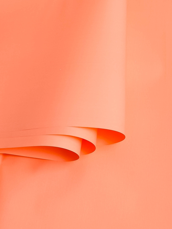 Пленка матовая 58см х 58см 60мкм 10 листов, оранж пастель