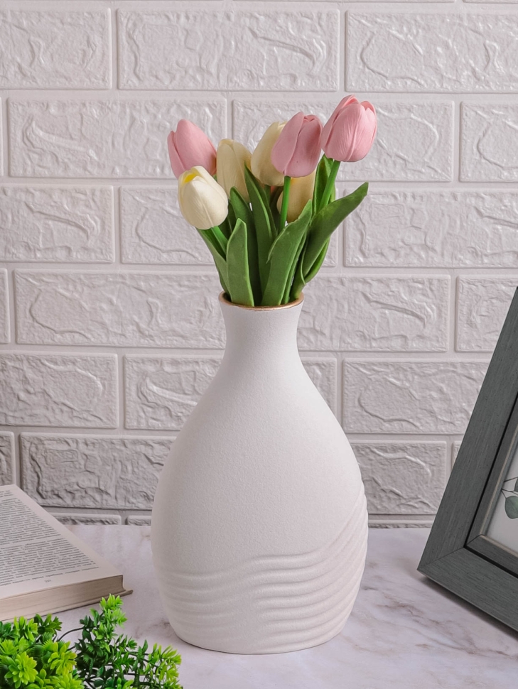 Ваза керамика 16х9,5х26,5см 4312 белый Ваза керамика 16х9,5х26,5см 4312 белый