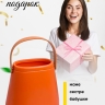 Кашпо керамика сумка 18х12х16,5см ZY2232 оранжевый