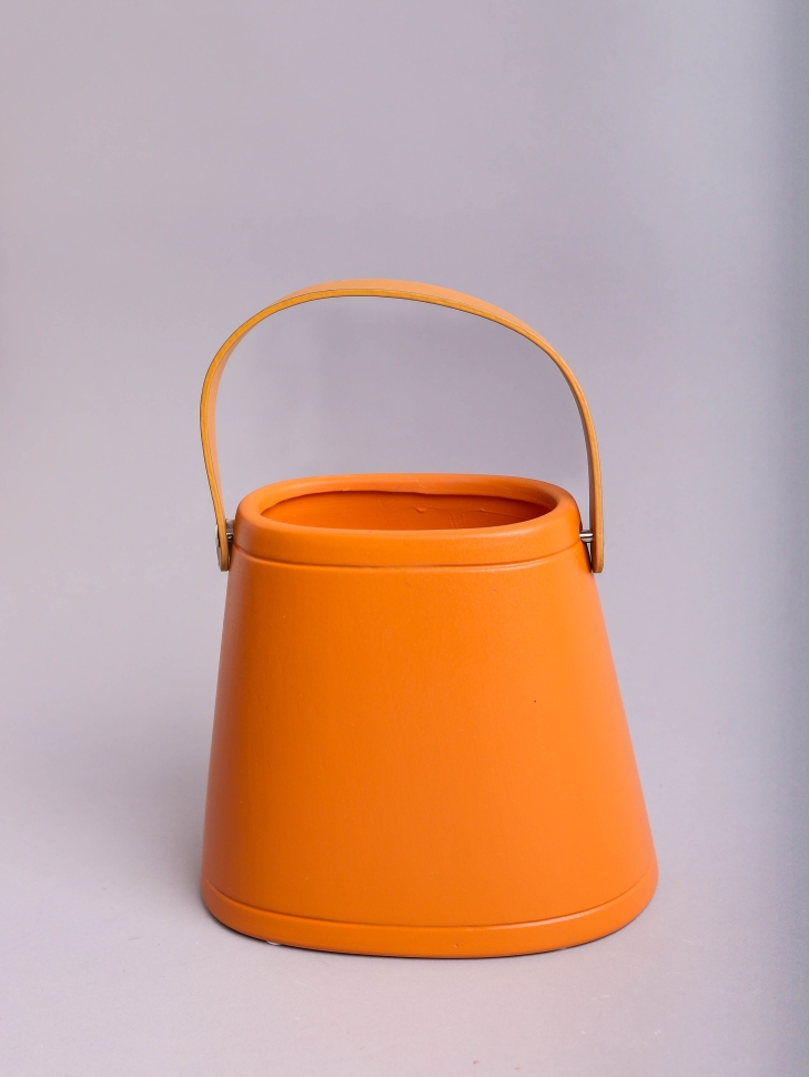 Кашпо керамика сумка 18х12х16,5см ZY2232 оранжевый Кашпо керамика сумка 18х12х16,5см ZY2232 оранжевый