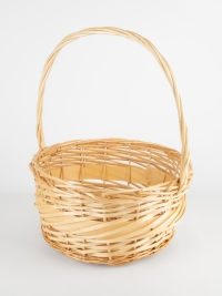 Корзина плетеная (ива) D34xH18/40см натуральный