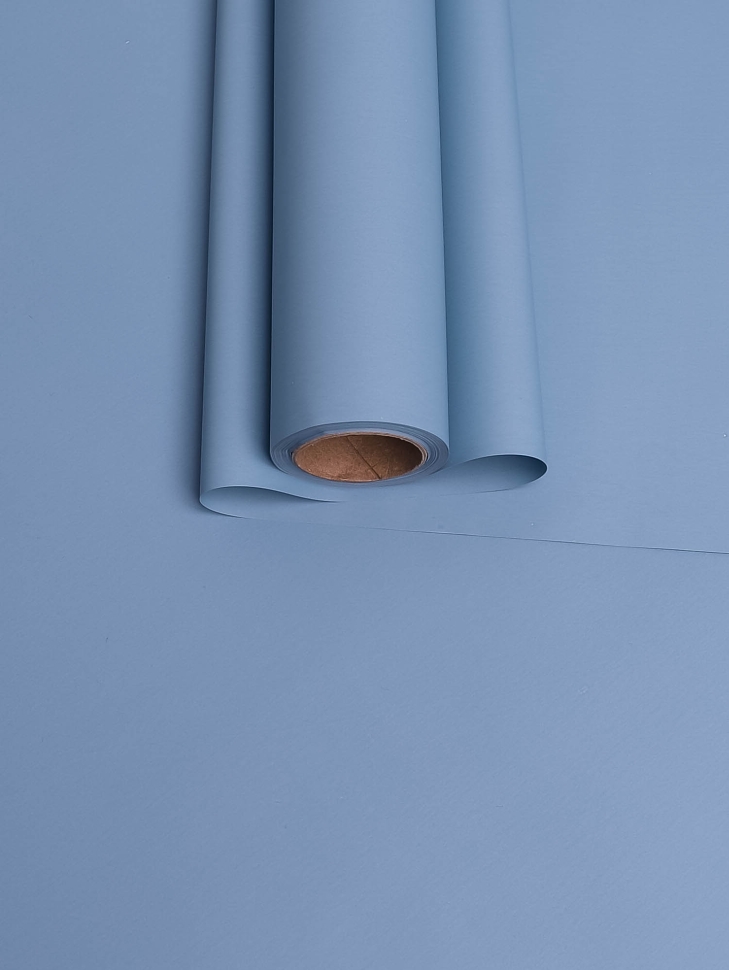 Пленка матовая  Пастель 58см х 10м на втулке, голубой туман