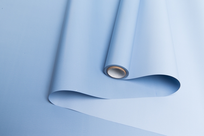 Пленка матовая  Пастель 58см х 10м на втулке, голубой туман