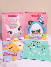 Сумочка подарочная 26х32x12,5см мульт персонаж микс