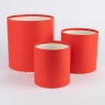Коробка цилиндр набор из  3шт К d21хh21 - d14хh14см б/крышки алый