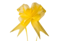 Бант-бабочка с золотой полосой 18, 10 шт. желтый