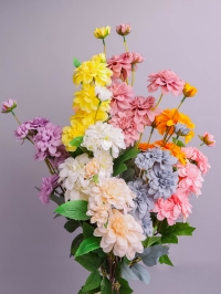 ИЦ Ветка Георгинов 74см 7 голов микс