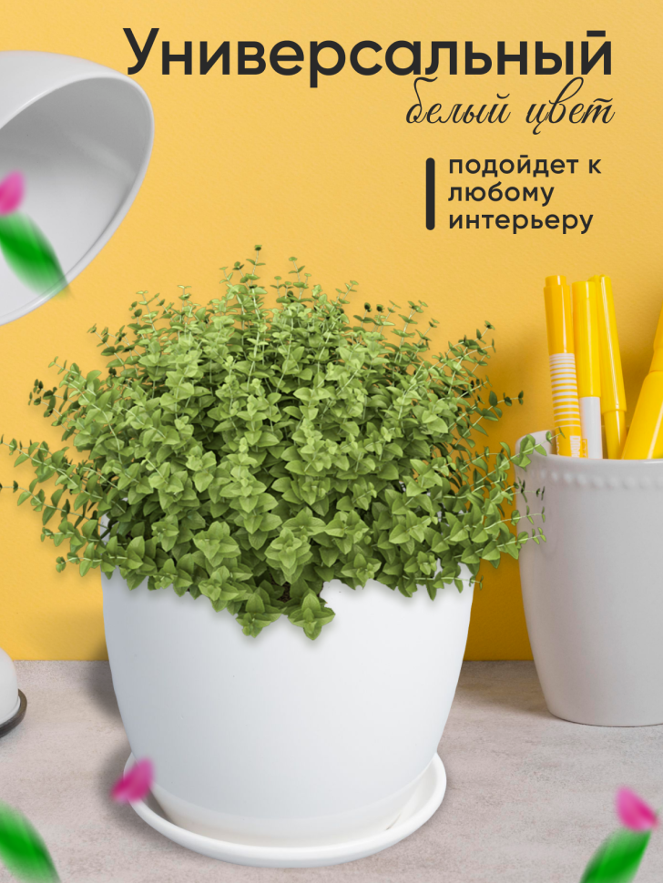 Кашпо керамика 14х14х13см WZ24012-2 белый Кашпо керамика 14х14х13см WZ24012-2 белый