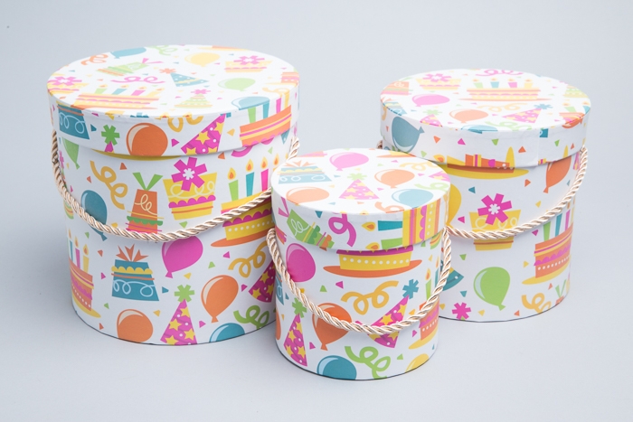 Коробка цилиндр набор из 3шт. 18,3х17,2см 9144-814-67 Коробка цилиндр набор из 3шт. 18,3х17,2см 9144-814-67