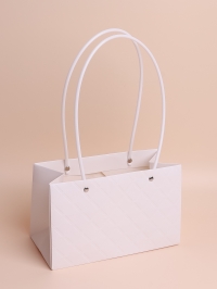 Сумочка для цветов 22х13,5х10,5см 3D М11 белый