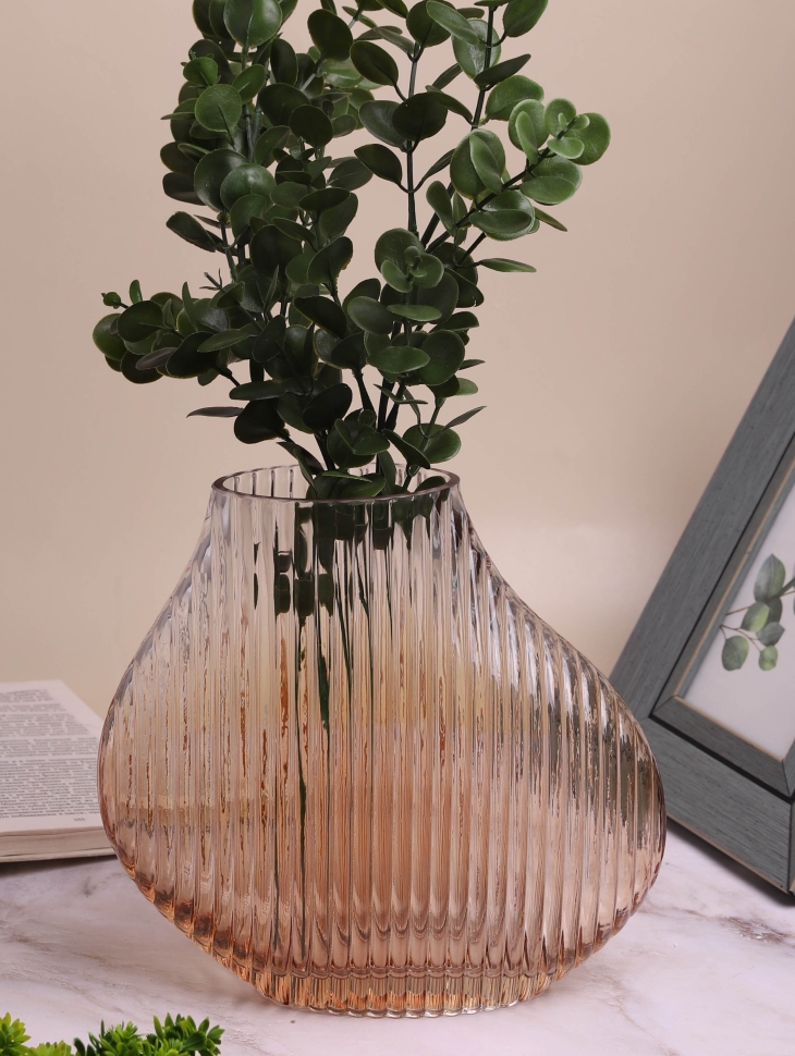 Ваза стекло Абрис h22 d24см К золотистый Ваза стекло Абрис h22 d24см К золотистый