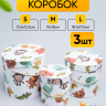 Коробка цилиндр набор из 3шт. 18,3х17,2см 9144-814-57 Коробка цилиндр набор из 3шт. 18,3х17,2см 9144-814-57