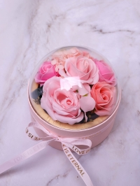 Композиция букет в коробке 14х12см SL-2001-9 розовый