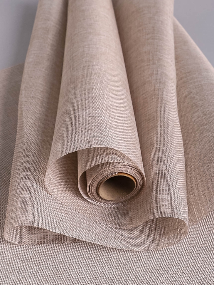 Лен искусственный 47см х 4,5м натуральный светлый Лен искусственный 47см х 4,5м натуральный светлый