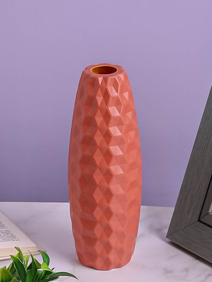 Ваза пластиковая H22,8 х D4,3х6см AS3537 розовый