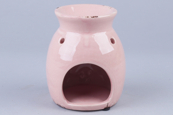 Подсвечник керамический 8,5х8,5х10,5см YQ59890 розовый