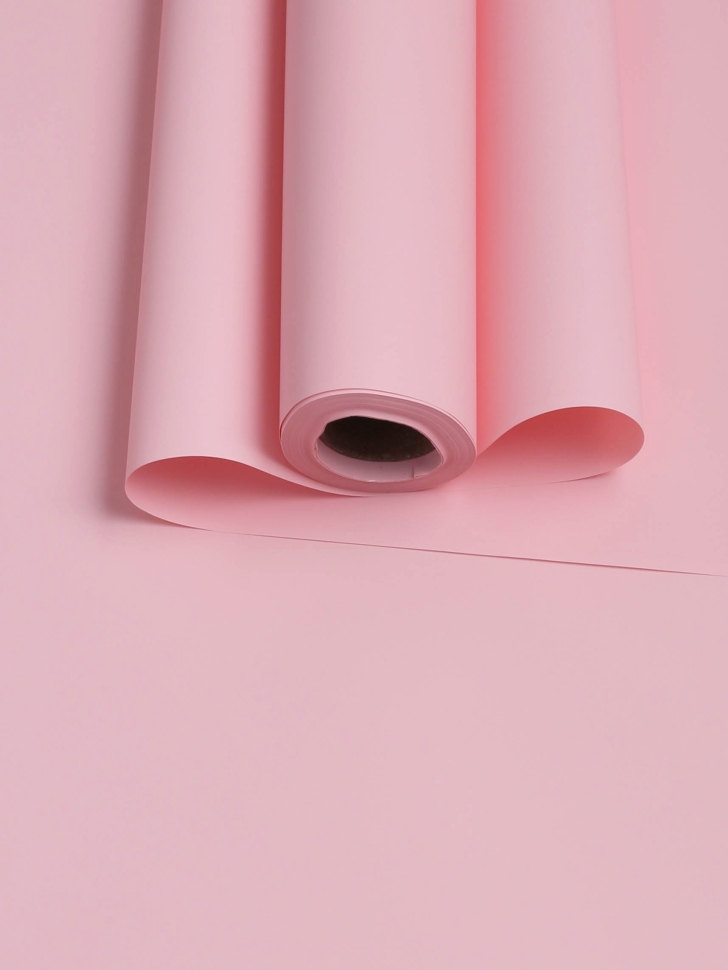 Пленка матовая 50мкм 58см х 10м Флора розовый