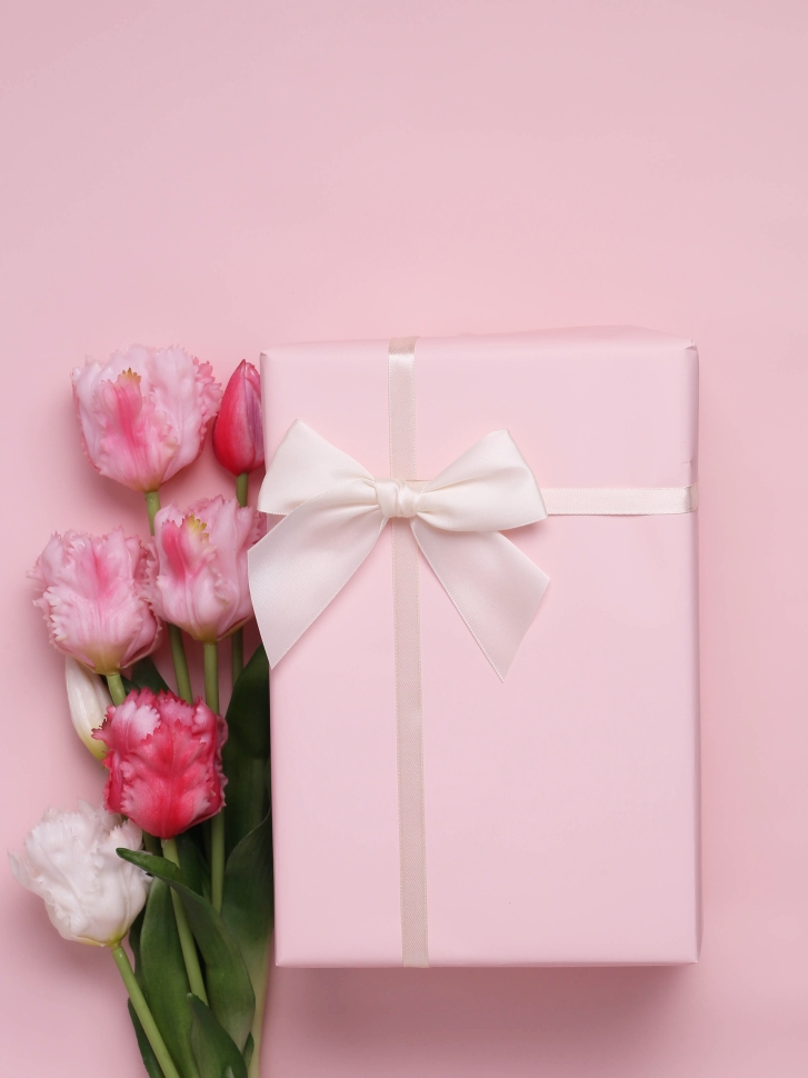 Пленка матовая 50мкм 58см х 10м Флора розовый