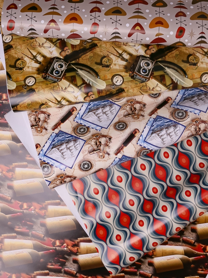 Бумага глянцевая 70х100см, 10лист. мужской микс