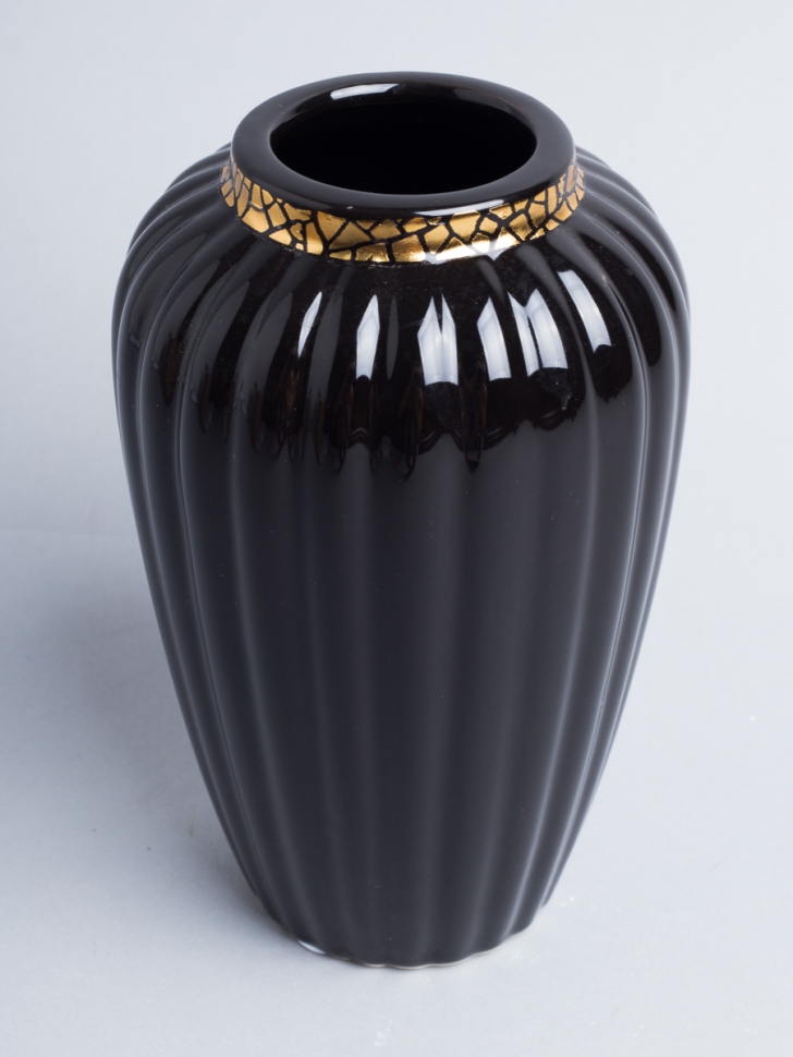 Ваза керамика 19х6см 202 черный