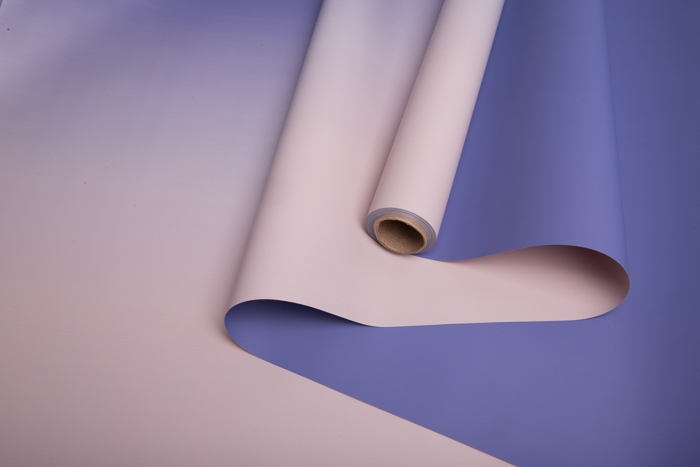 Пленка матовая 65мкм 58см х 10м РЦ переход сиреневый темный/бежевый Пленка матовая 65мкм 58см х 10м РЦ переход сиреневый темный/бежевый