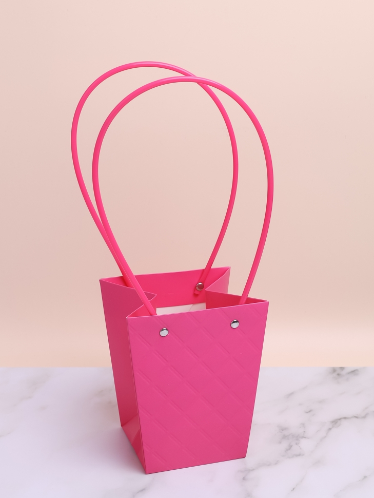 Сумочка для цветов 13х9.5х15.5см 3D М15 фуксия Сумочка для цветов 13х9.5х15.5см 3D М15 фуксия