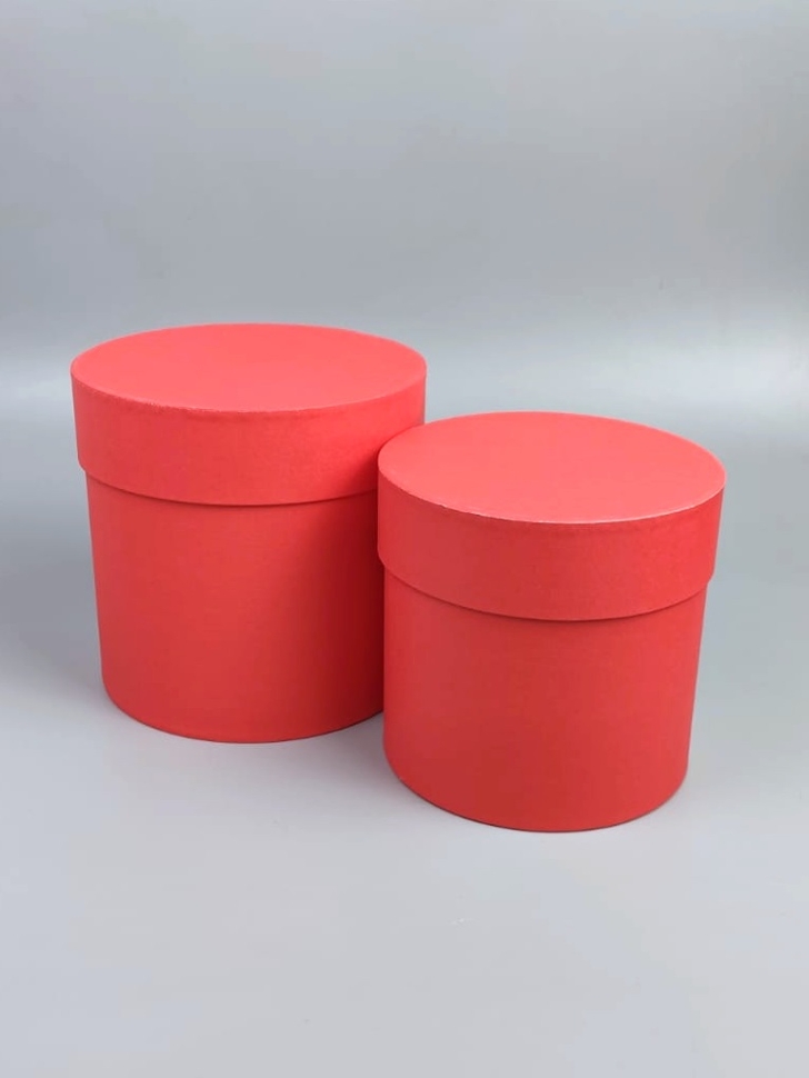 Коробка цилиндр набор из 2шт d15хh15 - d13-h13см красный Коробка цилиндр набор из 2шт d15хh15 - d13-h13см красный
